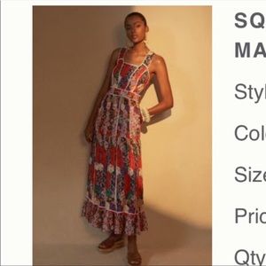 Anthropologie Floral Midi Dress